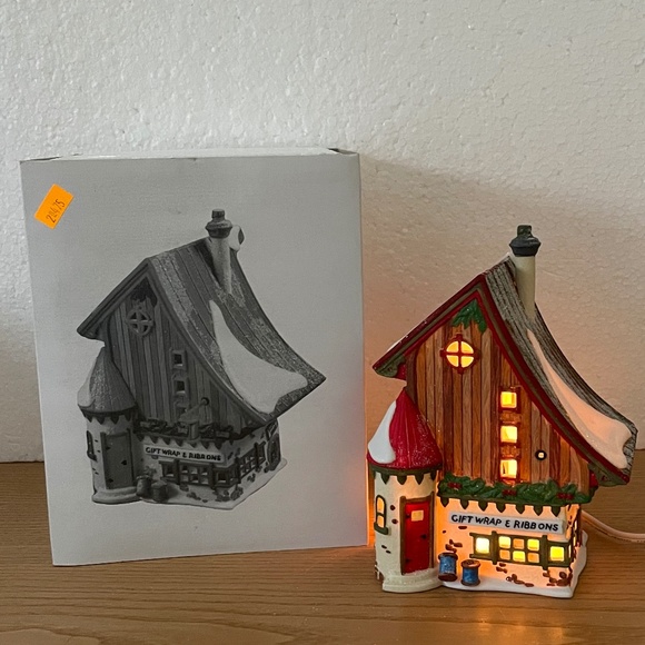 Department 56 Gift Wrap & Ribbons North Pole Series # 56390 Christmas Village
